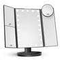 Black LED Lighted Tri-Fold Vanity Mirror with 2X/3X/10X Magnification V888-ELOSUNG33731