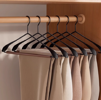 Premium Solid Wood Clothes Hangers Set of 6 - Wide Shoulder Non-Slip Suit Hangers V888-ELOSUNG33744