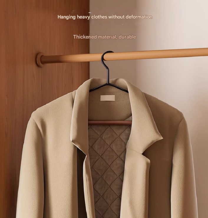 Premium Solid Wood Clothes Hangers Set of 6 - Wide Shoulder Non-Slip Suit Hangers V888-ELOSUNG33744