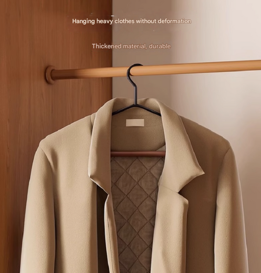 Premium Solid Wood Clothes Hangers Set of 6 - Wide Shoulder Non-Slip Suit Hangers V888-ELOSUNG33744