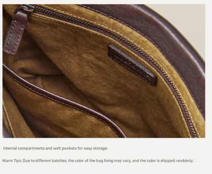 Coffee Minimalist Vintage-Style PU Leather Shoulder Bag Casual Commuter Tote V888-ELOSUNG33775