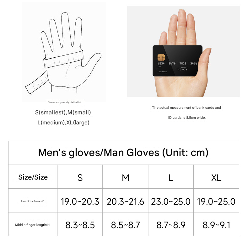 M Black Premium Men's Genuine Sheepskin Leather Driving & Cycling Gloves V888-ELOSUNG33791