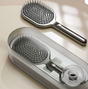 Black Premium Self-Cleaning Hair Brush Set with Stand - Anti-Static Detangling & Scalp Massage Paddle Brush V888-ELOSUNG33817