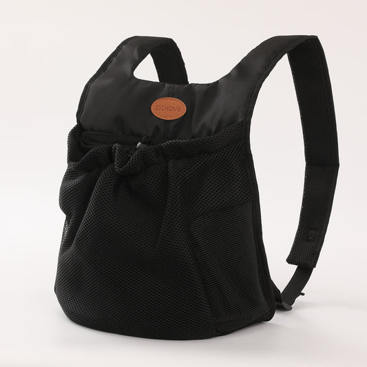 S Black Hands-Free Pet Carrier Backpack for Small Dogs & Cats - Breathable Chest Pack for Outdoor Travel & V888-ELOSUNG33822