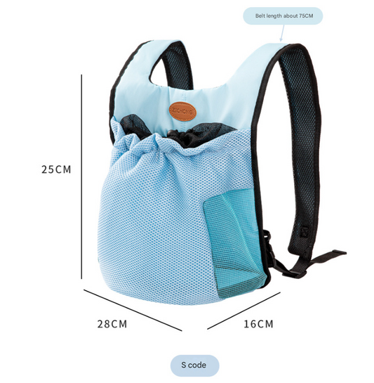 S Black Hands-Free Pet Carrier Backpack for Small Dogs & Cats - Breathable Chest Pack for Outdoor Travel & V888-ELOSUNG33822