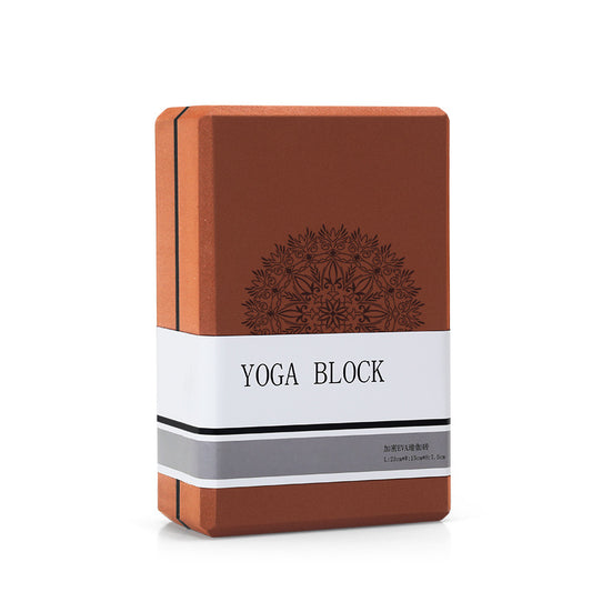 Coffee Brown High-Density EVA Foam Yoga Block for Support & Stability - Lightweight Non-Slip Brick for Yoga, V888-ELOSUNG33853