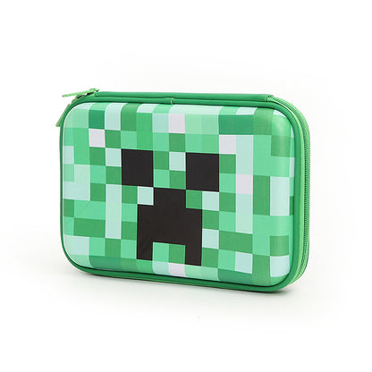 Green 3D Mosaic EVA Hard Shell Pencil Case - Large Capacity Cartoon Stationery Box for Kids V888-ELOSUNG33862