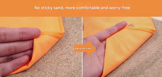 2-Piece Beige Yellow Quick-Dry Microfiber Sports Towel with Travel Case - Compact & Absorbent for Gym, V888-ELOSUNG33870
