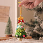 2PCS Green Handmade-Style Crochet Christmas Tree Ornament - Festive Plush Hanging Decor for Home & Car V888-ELOSUNG33911