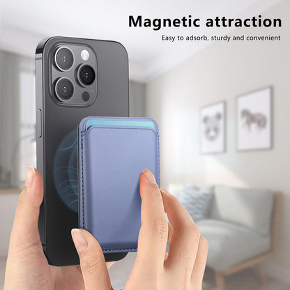 Black Slim Magnetic Card Holder Wallet with Adjustable Kickstand - MagSafe Compatible V888-ELOSUNG33915