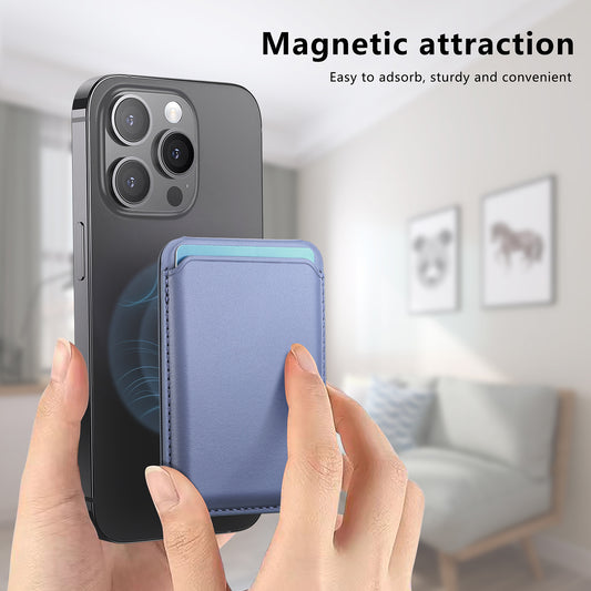 Black Slim Magnetic Card Holder Wallet with Adjustable Kickstand - MagSafe Compatible V888-ELOSUNG33915
