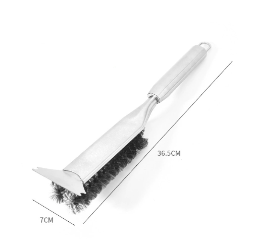 Stainless Steel Handle Heavy Duty BBQ Grill Brush - Stainless Steel Wire Cleaner with Scraper for Effortless V888-ELOSUNG33923