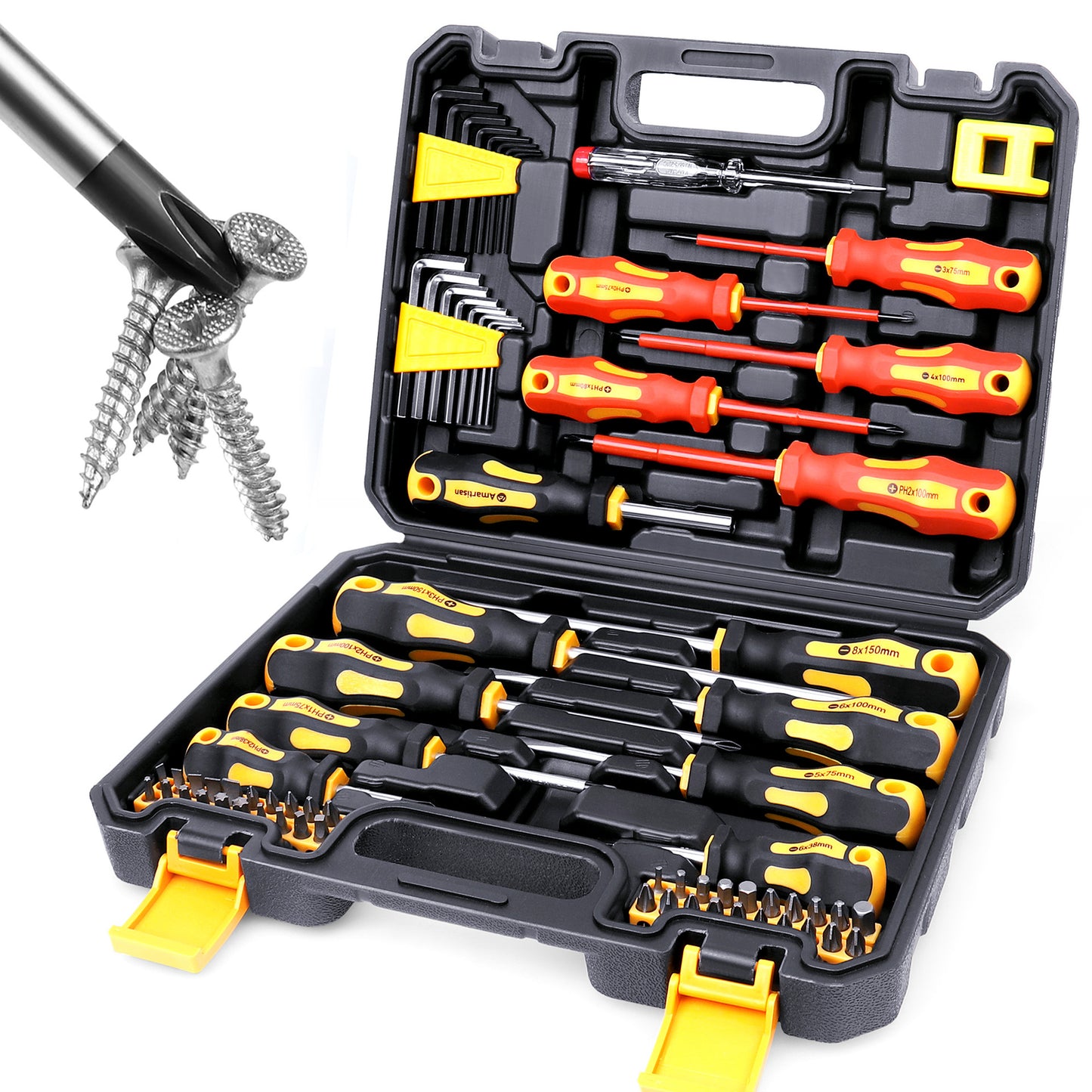 72-Piece Professional Precision Screwdriver Set - Magnetic Repair Tool Kit for Electronics, PC & Home V888-ELOSUNG33931