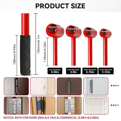 Heavy-Duty 4-in-1 Door Hinge Adjustment Tool - Wrench for Aligning & Lifting Sagging Doors V888-ELOSUNG33937