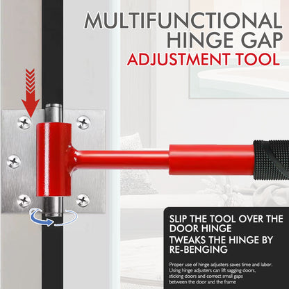 Heavy-Duty 4-in-1 Door Hinge Adjustment Tool - Wrench for Aligning & Lifting Sagging Doors V888-ELOSUNG33937