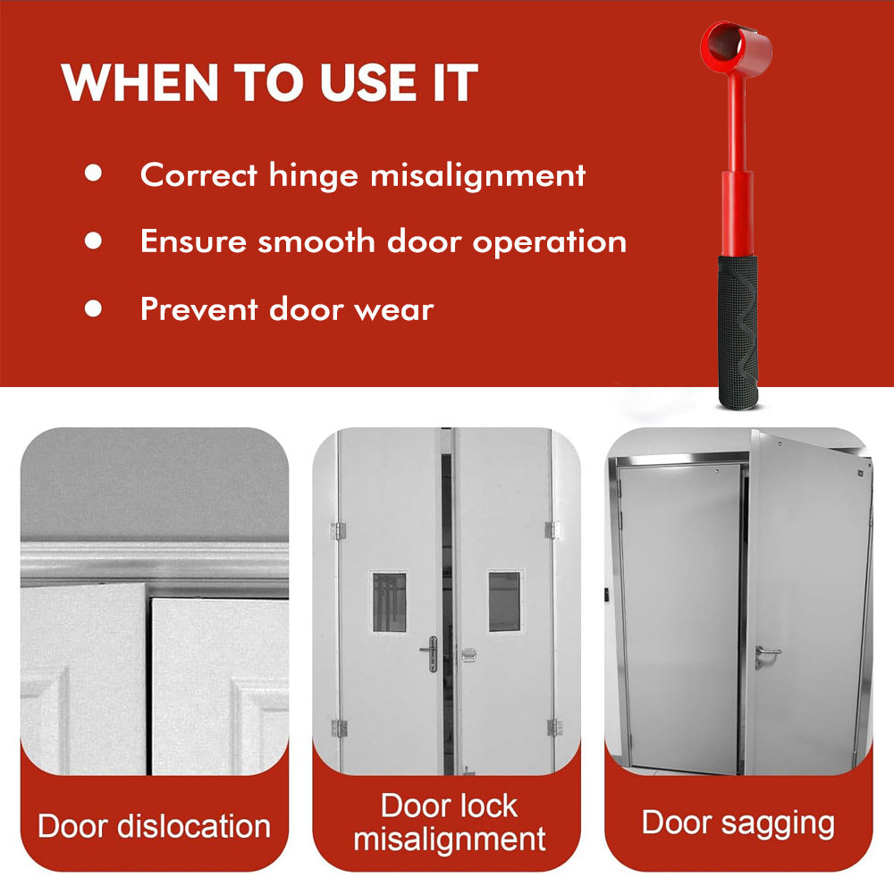 Heavy-Duty 4-in-1 Door Hinge Adjustment Tool - Wrench for Aligning & Lifting Sagging Doors V888-ELOSUNG33937