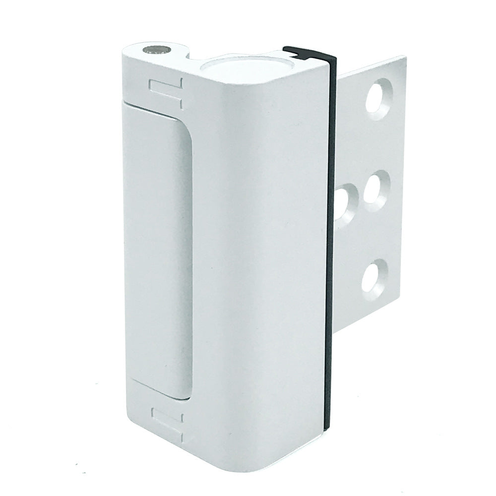 White Heavy-Duty Hotel Style Security Door Lock - Childproof Door Reinforcement Latch for Home Safety V888-ELOSUNG33938