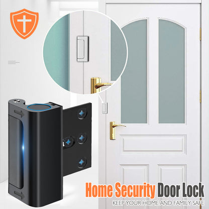 Silver Heavy-Duty Hotel Style Security Door Lock - Childproof Door Reinforcement Latch for Home Safety V888-ELOSUNG33939