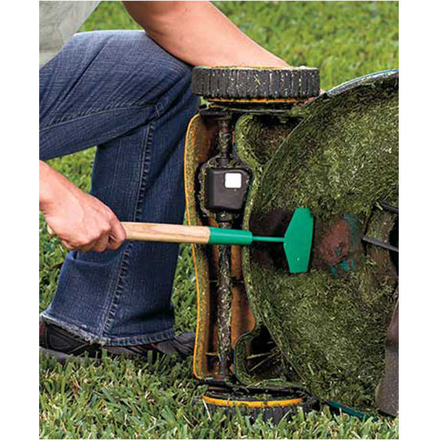 Heavy-Duty Lawn Mower Deck Scraper - Long Handle Garden Tool Cleaner for Blades & Yard Equipment V888-ELOSUNG33944