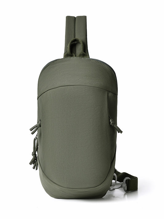 Army Green Minimalist Anti-Theft Sling Bag for Men & Women - Water-Resistant Crossbody Chest Pack, Fits V888-ELOSUNG33957