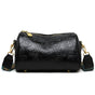 Black Vintage Embossed Crossbody Barrel Bag with Wide Adjustable Guitar Strap V888-ELOSUNG33960