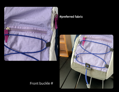 White Mini Lightweight Drawstring Backpack for Women - Small Casual Travel Daypack V888-ELOSUNG33973
