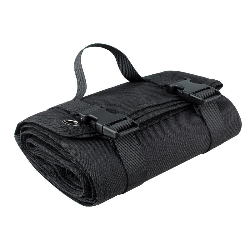 Black Tactical Roll-Up Shooting Mat - Lightweight Waterproof Ground Pad for Outdoor Camping & Hiking V888-ELOSUNG33976