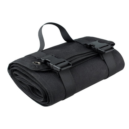 Black Tactical Roll-Up Shooting Mat - Lightweight Waterproof Ground Pad for Outdoor Camping & Hiking V888-ELOSUNG33976