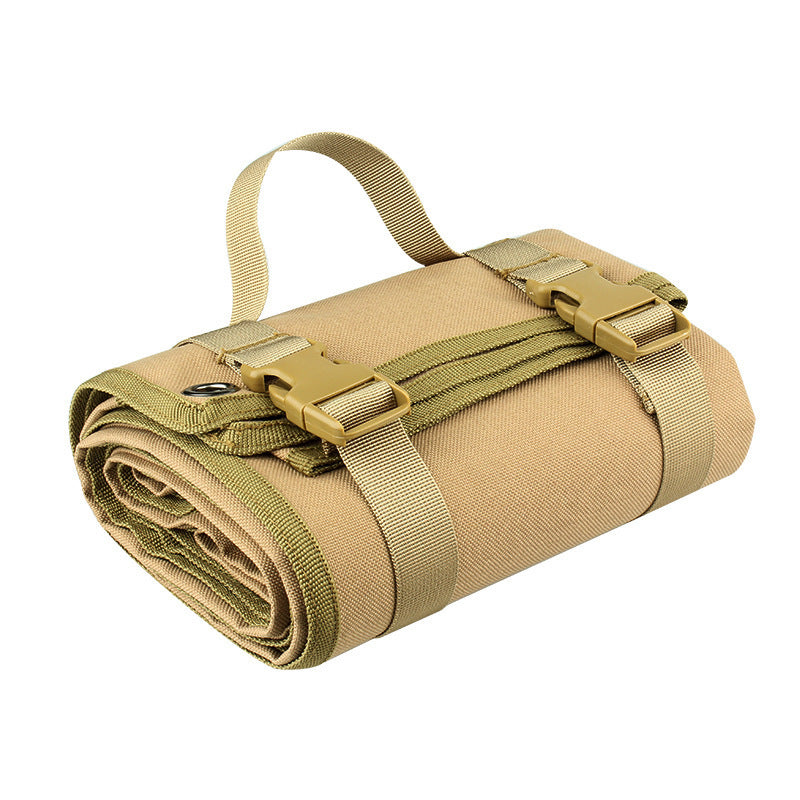 Khaki Tactical Roll-Up Shooting Mat - Lightweight Waterproof Ground Pad for Outdoor Camping & Hiking V888-ELOSUNG33978