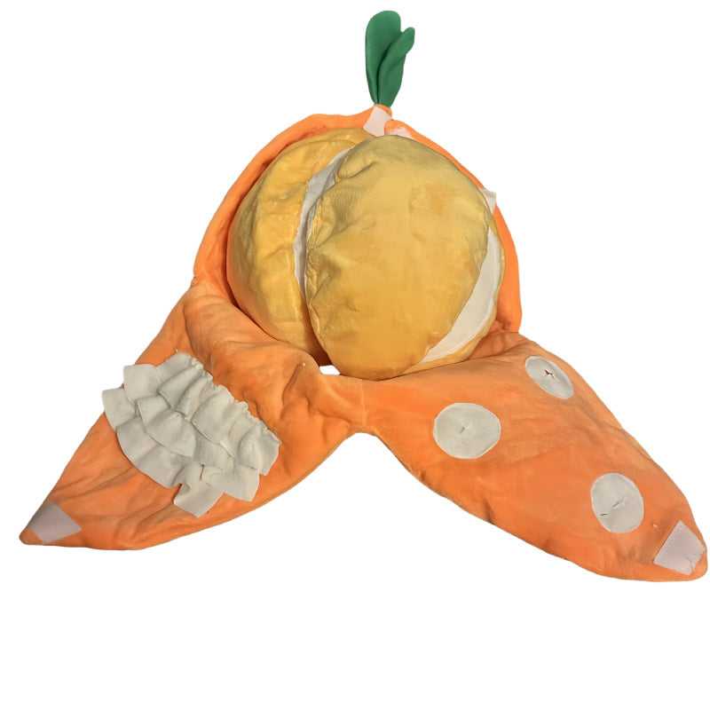 Plush Orange Squeaky Dog Toy - Interactive Fruit Chew Toy for Small Dogs & Puppies V888-ELOSUNG33991