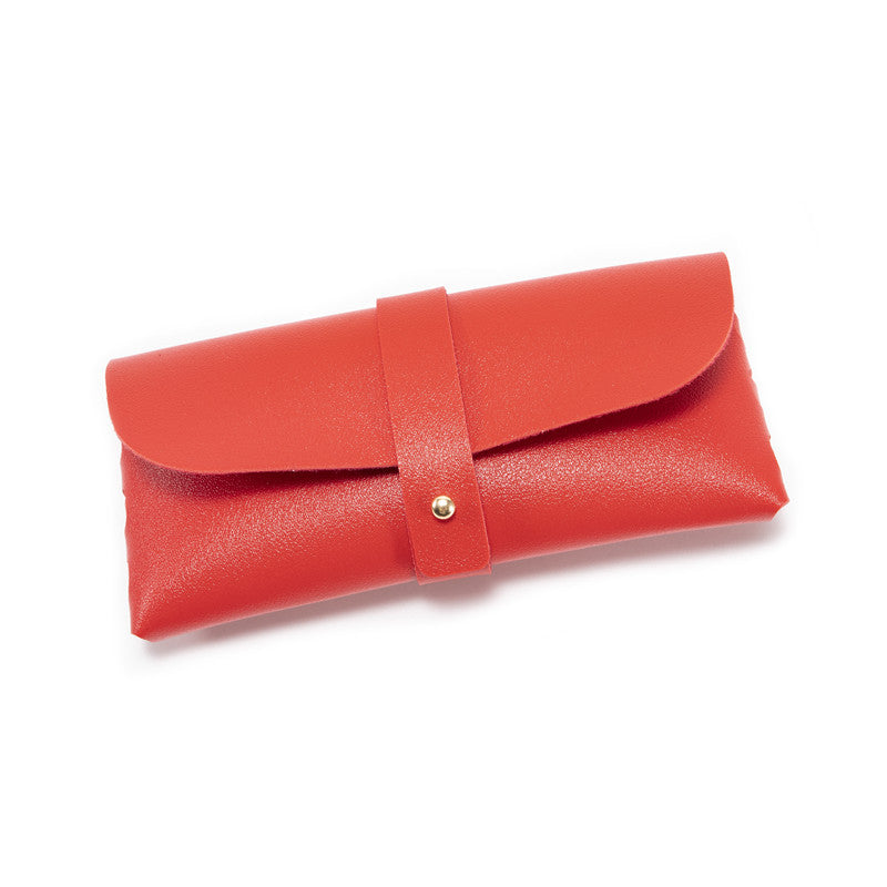 3-Piece Red Chic & Sleek PU Leather Soft Eyeglass Case - Protective Pouch for Sunglasses & Reading Glasses V888-ELOSUNG34005