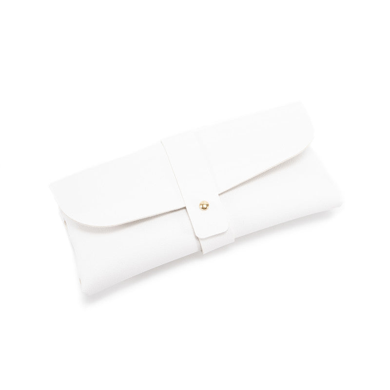 3-Piece White Chic & Sleek PU Leather Soft Eyeglass Case - Protective Pouch for Sunglasses & Reading Glasses V888-ELOSUNG34006
