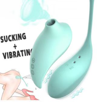 Green PulseWave Waterproof Clitoral Sucker & Vibrating G-Spot Teaser - 7 Suction Modes, USB Rechargeable V888-ELOSUNG34010