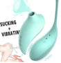 Green PulseWave Waterproof Clitoral Sucker & Vibrating G-Spot Teaser - 7 Suction Modes, USB Rechargeable V888-ELOSUNG34010
