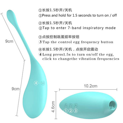Green PulseWave Waterproof Clitoral Sucker & Vibrating G-Spot Teaser - 7 Suction Modes, USB Rechargeable V888-ELOSUNG34010