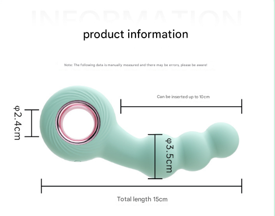 Black Handheld G-Spot & Prostate Massager with Beads- (USB Rechargeable) V888-ELOSUNG34016