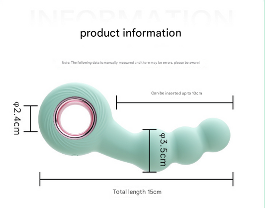 Black Handheld G-Spot & Prostate Massager with Beads- (USB Rechargeable) V888-ELOSUNG34016