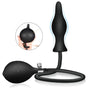 Black Classic Inflatable Butt Plug - Large Silicone Dilator V888-ELOSUNG34027