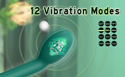 Black G-Spot Vibrator with 12 Vibration Modes - Unisex Pleasure Toy V888-ELOSUNG34033