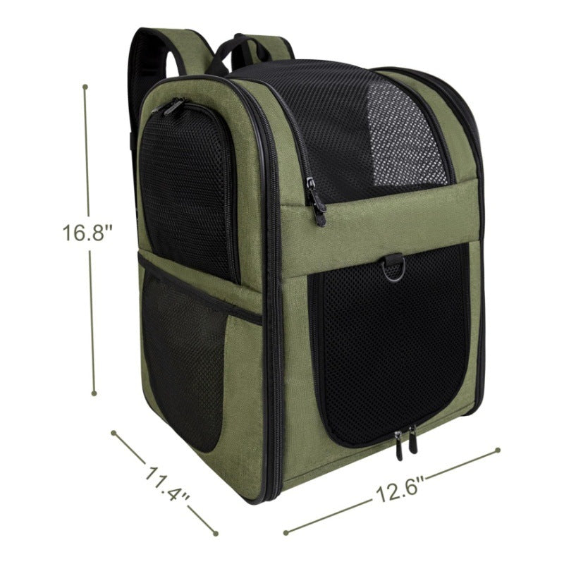 Green Breathable Comfort Pet Travel Backpack V888-ELOSUNG34042