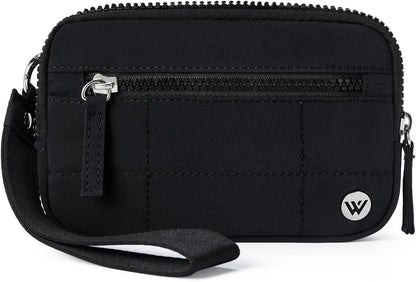Black Elegant WESTBRONCO Quilted Phone Bag Wallet V888-ELOSUNG34046