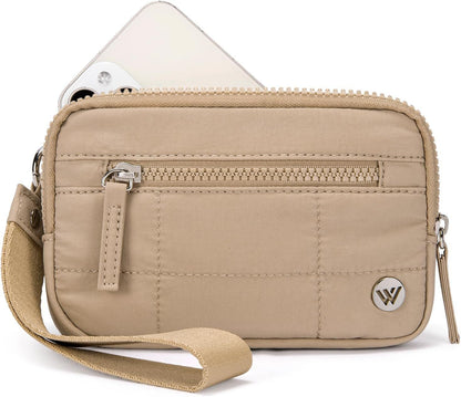 Khaki Elegant WESTBRONCO Quilted Phone Bag Wallet V888-ELOSUNG34048