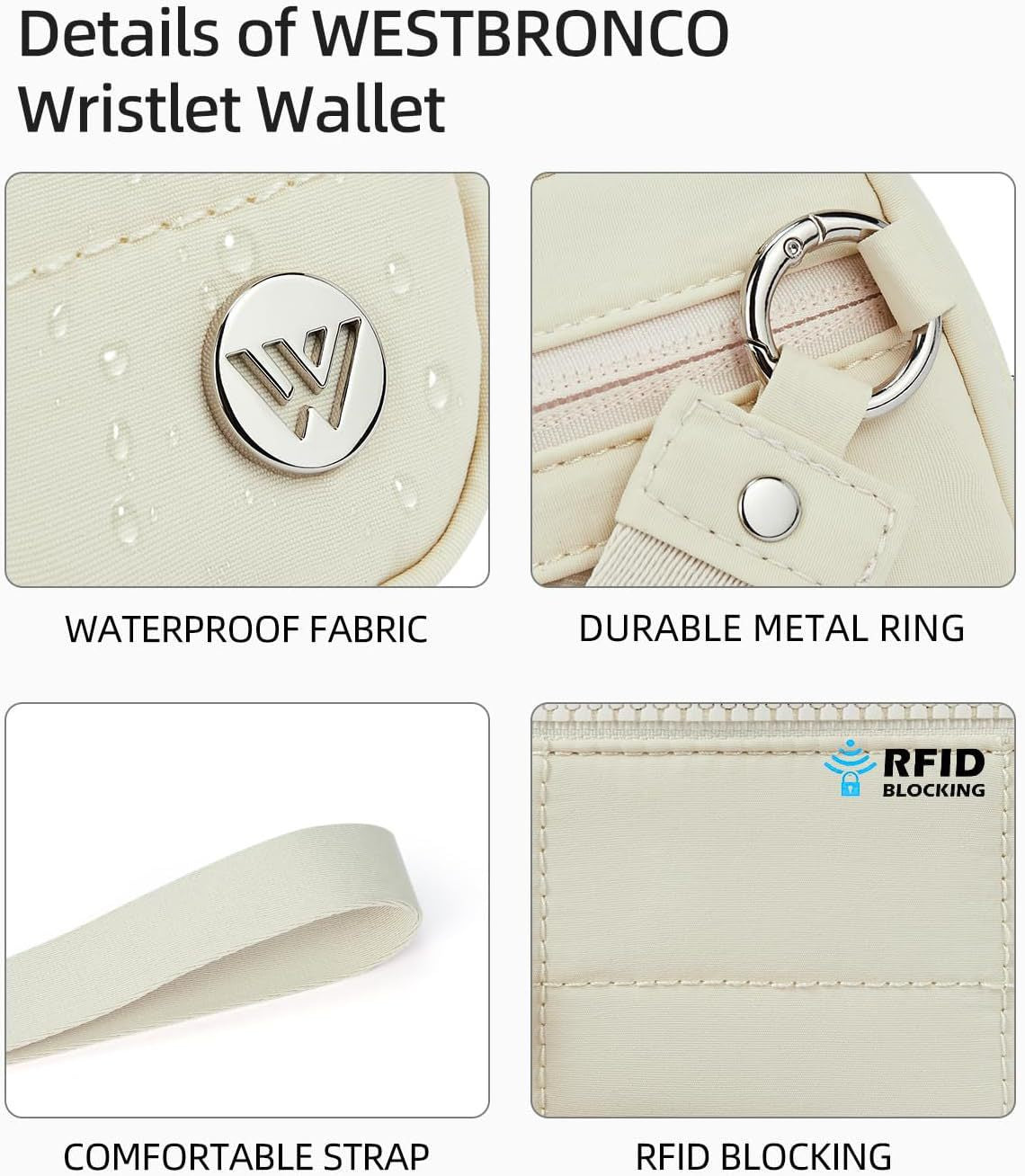 Khaki Elegant WESTBRONCO Quilted Phone Bag Wallet V888-ELOSUNG34048