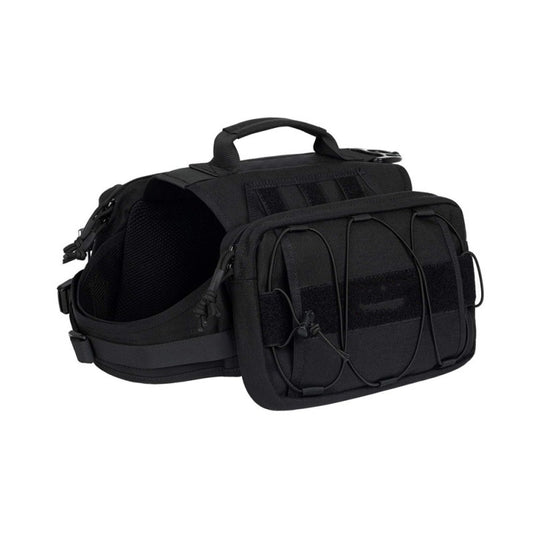 Black Durable Dog Saddle Bag Harness for Outdoor Adventures V888-ELOSUNG34059