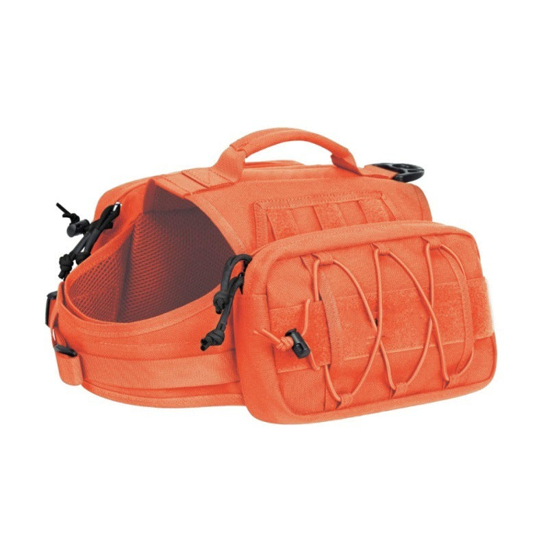 Orange Durable Dog Saddle Bag Harness for Outdoor Adventures V888-ELOSUNG34060