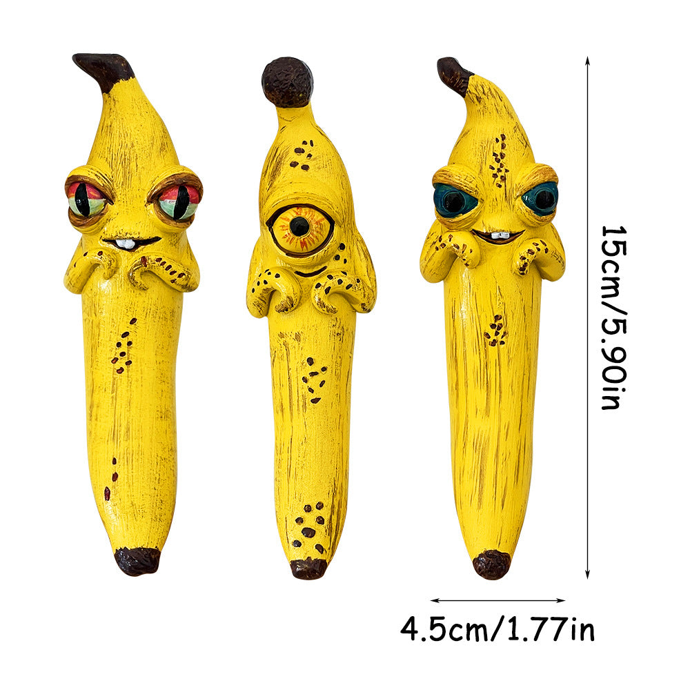 One-Eye Charming Magic Banana Resin Craft Ornament 3piece V888-ELOSUNG34061
