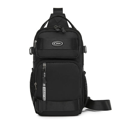 Black Stylish Multi-Functional Men's Chest Bag - Lightweight Crossbody Sling Pack V888-ELOSUNG340658