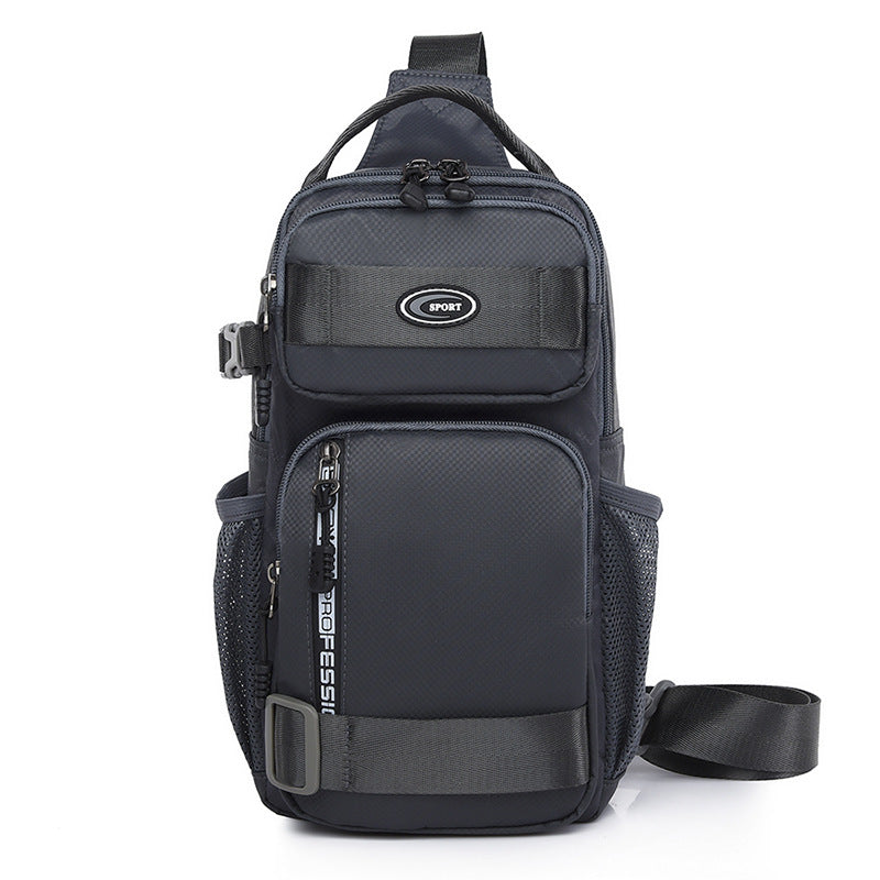 Grey Stylish Multi-Functional Men's Chest Bag - Lightweight Crossbody Sling Pack V888-ELOSUNG340659