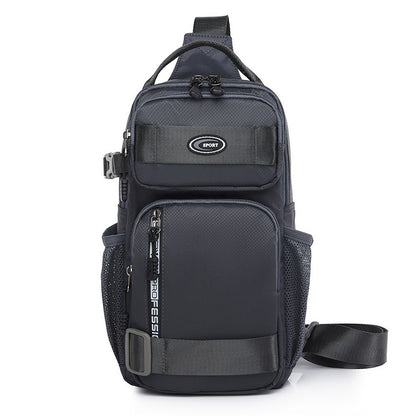 Grey Stylish Multi-Functional Men's Chest Bag - Lightweight Crossbody Sling Pack V888-ELOSUNG340659
