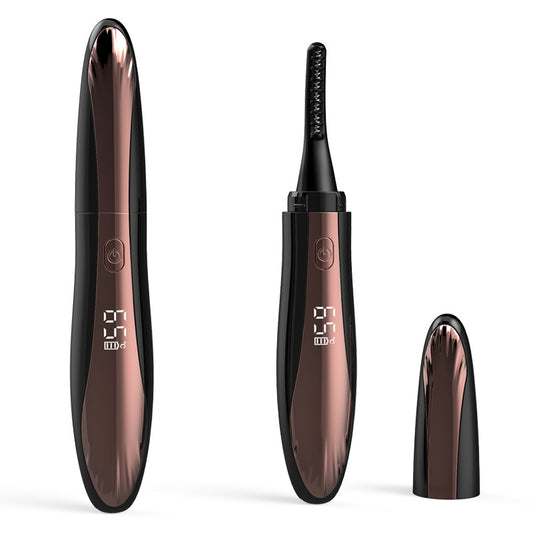 Black Professional Electric Heated Eyelash Curler - 4 Temperature Settings, LED Display, USB-C Rechargeable V888-ELOSUNG34066